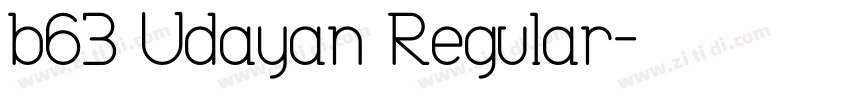 b52 Udayan Regular字体转换